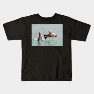 Playful Sea Lions, Baird Bay SA Kids T-Shirt